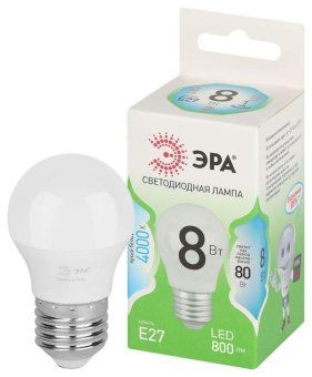 лампа светодиодная green line p45-8w-840-e27 gl 8вт шар 4000к яркий свет бел. e27 эра б0067073 от магазина Штепсель и батарейка.