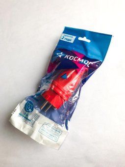 вилка прямая 16а ip44 красн. космос vksm-z-ip(r)16a от магазина Штепсель и батарейка. - фото_2