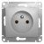 розетка 1-м сп glossa 16а ip20 без заземл. механизм алюм. se gsl000341 от магазина Штепсель и батарейка.