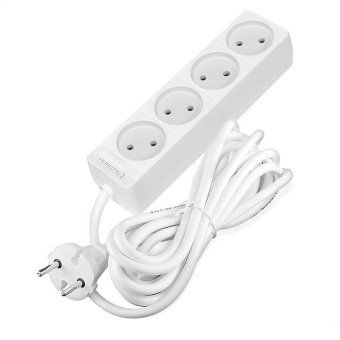 удлинитель 4х3м без заземл. 10а ip20 2.2квт пвс 2х1 бел. domtok 2356 от магазина Штепсель и батарейка. - фото_3