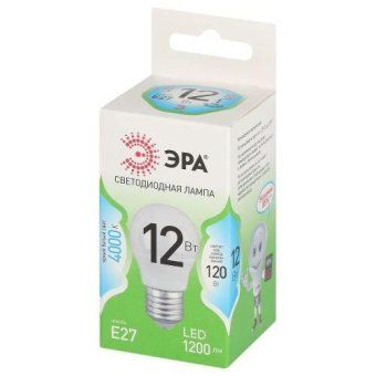 лампа светодиодная green line p45-12w-840-e27 gl 12вт шар 4000к яркий свет бел. e27 эра б0067050 от магазина Штепсель и батарейка. - фото_2