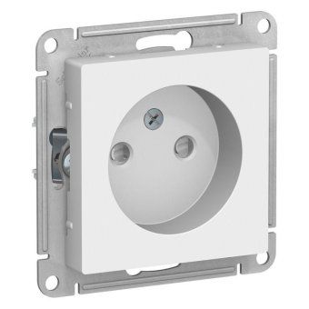 розетка 1-м сп atlasdesign 16а ip20 без заземл. защ. шторки механизм бел. se atn000149 от магазина Штепсель и батарейка.