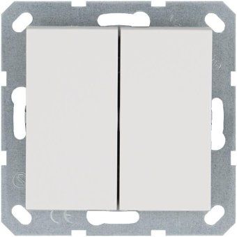 кнопка 2-кл. 10а ip20 с переключающим контактом механизм бел. глянцевый jasmart g3020w от магазина Штепсель и батарейка.