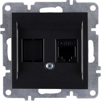 розетка компьютерная lavin/karen rj45 кат.6 механизм черн. arvia 50 07 2000 247 от магазина Штепсель и батарейка.