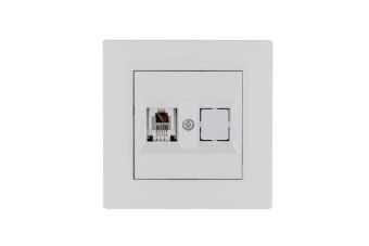 розетка компьютерная cat 5+гнездо karea rizz бел. makel 88001035 от магазина Штепсель и батарейка.