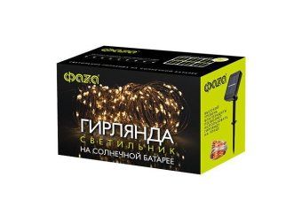 светильник светодиодный садовый slr-g03-200y нить 200 led желт. на солнечн. батарее фаzа 5033344 от магазина Штепсель и батарейка. - фото_2