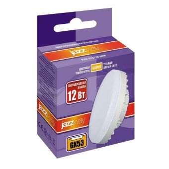 лампа светодиодная pled-gx53 12вт таблетка матовая 3000к тепл. бел. gx53 980лм 230в jazzway 1029102 от магазина Штепсель и батарейка. - фото_3