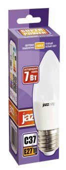 лампа светодиодная pled-sp 7вт c37 свеча 3000к тепл. бел. e27 530лм 230в jazzway 1027825-2 от магазина Штепсель и батарейка. - фото_2