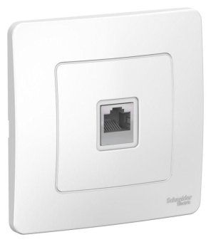 розетка компьютерная 1-м сп blanca rj45 кат.5e бел. se blnis045001 от магазина Штепсель и батарейка. - фото_3