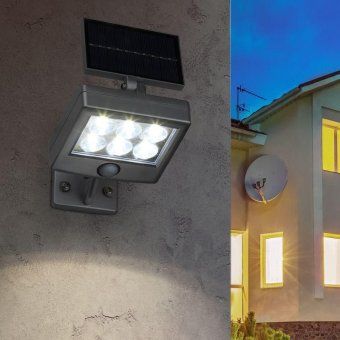 прожектор садовый erafs048-08 6led 150лм с датчиком движения солнечная батарея эра б0044248 от магазина Штепсель и батарейка.