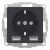 розетка 1-м сп atlasdesign 16а ip20 с 2-мя заряд. устройствами usb тип a+a 5в/2.4а 2х5в/1.2а механизм карбон se atn001030 от магазина Штепсель и батарейка. - фото_3