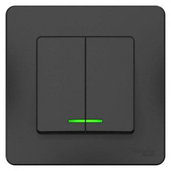 выключатель 2-кл. сп blanca 10а ip20 (сх. 5) 250в с подсветкой антрацит se blnvs010516 от магазина Штепсель и батарейка. - фото_5