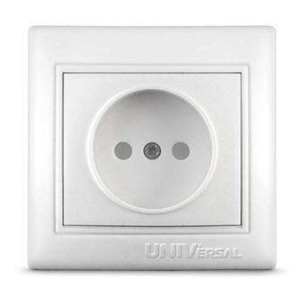розетка 1-м сп севиль 16а ip20 без заземл. защ. шторки бел. universal с0047 от магазина Штепсель и батарейка.