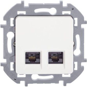 розетка компьютерная 2-м inspiria rj45 кат.5e utp бел. leg 673835 от магазина Штепсель и батарейка. - фото_2