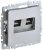 розетка компьютерная двойн. сп rj45 кат.5e brite рк10-2-бра механизм алюм. iek br-k20-1-k47 от магазина Штепсель и батарейка.
