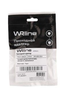 адаптер проходной rj45-rj45 (8p8c) кат.5e экранир. wr-ca-8p8c-c5e-sh wrline 505224 от магазина Штепсель и батарейка.