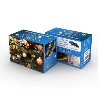 гирлянда светодиодная "кластер led" 3м 288led бел. 14вт 220-240в ip20 провод пвх темн. зел. neon-night 303-625 от магазина Штепсель и батарейка. - фото_2