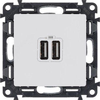 розетка usb 2-м valena life 240в/5в 2400ма с лицев. панелью механизм бел. leg 753412 от магазина Штепсель и батарейка.