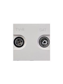 розетка телевизионная одиночная tv/r/sat 2мод. zenit с накладкой бел. abb 2cla225130n1101 от магазина Штепсель и батарейка. - фото_3
