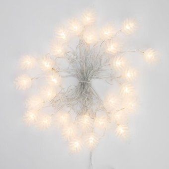 гирлянда светодиодная "шишки" 5м 30led тепл. бел. 1.8вт ip20 с контроллером 8 режимов провод пвх прозр. neon-night 303-069 от магазина Штепсель и батарейка. - фото_4