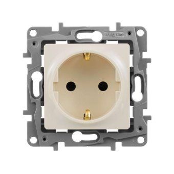 розетка 1-м сп etika 16а ip31 250в 2p+e с заземл. защ. шторки немецк. стандарт винтов. клеммы механизм сл. кость leg 672322 от магазина Штепсель и батарейка. - фото_3