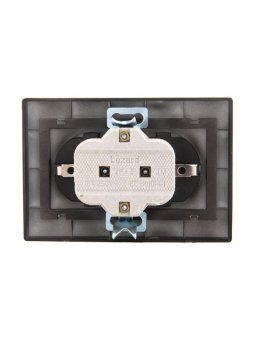 розетка 2-м сп mira 16а ip20 с заземл. керамика черн. бархат lezard 701-4242-127 от магазина Штепсель и батарейка. - фото_4