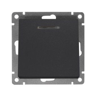 выключатель 1-кл. сп афина 10а ip20 с подсветкой механизм графит universal a0121-gr от магазина Штепсель и батарейка.
