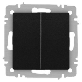 переключатель accent 6-107-05 двойн. 10а-250в ip20 су al/cu антрацит intro б0063564 от магазина Штепсель и батарейка.