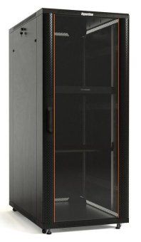шкаф напольный ttb-4268-as 19дюйм 42u 2055х600х800мм перед. стекл. дверь со стальн. перф. боковинами задн. дверь сплошная ручка с замком крыша нового типа черн. (ral 9004) hyperline 392682 от магазина Штепсель и батарейка.