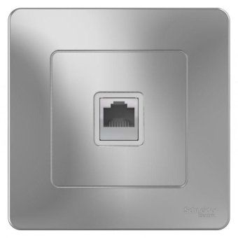 розетка компьютерная 1-м сп blanca rj45 кат.5e алюм. se blnis045003 от магазина Штепсель и батарейка. - фото_3