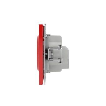 розетка силовая kant 2p+e без шторки красн. сатин dkc 7001033 от магазина Штепсель и батарейка. - фото_4