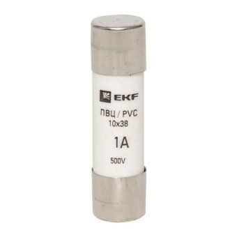 вставка плавкая цилиндрическая пвц 10х38 1а ekf pvc-10x38-1 от магазина Штепсель и батарейка. - фото_2