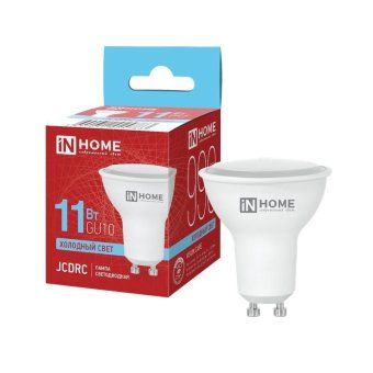 лампа светодиодная led-jcdrc-vc 11вт рефлектор 6500к холод. бел. gu10 990лм 230в in home 4690612024783 от магазина Штепсель и батарейка.