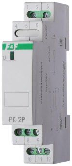 реле промежуточное pk-2p/un (монтаж на din-рейке 35мм 24в ac/dc 2х8а 2p ip20) f&f ea06.001.008 от магазина Штепсель и батарейка.