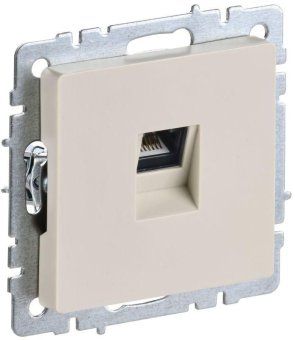 розетка компьютерная сп rj45 кат.5e brite рк10-бркр механизм беж. iek br-k10-1-k10 от магазина Штепсель и батарейка.