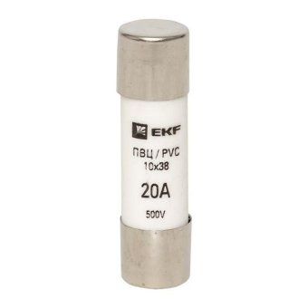 вставка плавкая цилиндрическая пвц 10х38 20а ekf pvc-10x38-20 от магазина Штепсель и батарейка. - фото_2