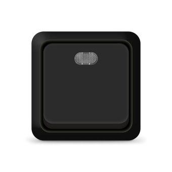 выключатель 1-кл. оп олимп 10а ip20 с подсветкой черн. universal 2212 от магазина Штепсель и батарейка.