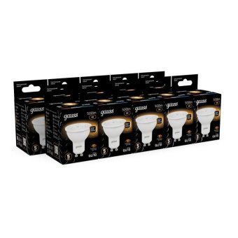 лампа светодиодная black 5вт mr16 софит 3000к тепл. бел. gu10 500лм gauss 101506105 от магазина Штепсель и батарейка. - фото_3