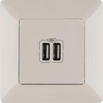 розетка usb 2-м valena life 240в/5в 1500ма с лицев. панелью механизм сл. кость leg 753512 от магазина Штепсель и батарейка. - фото_4