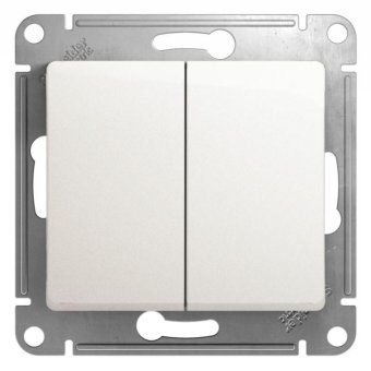 переключатель проходной 2-кл. сп glossa 10а ip20 (сх. 6/2) 10ax механизм перламутр se gsl000665 от магазина Штепсель и батарейка.