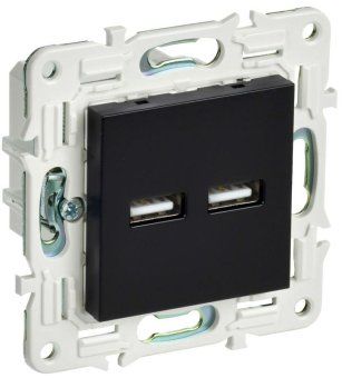 розетка usb a+a 3.1а skandy sk-r15bl черн. iek sk-u21-d31-k02 от магазина Штепсель и батарейка.