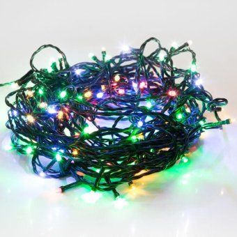 гирлянда светодиодная "твинкл лайт" 4м 25led мультиколор 4.8вт 220-240в ip20 с контроллером 8 режимов провод пвх темн. зел. neon-night 303-019 от магазина Штепсель и батарейка. - фото_4
