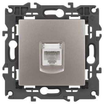 розетка эра elegance 14-3107-16 rj45 титан эра б0065764 от магазина Штепсель и батарейка.
