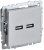 розетка brite usb a+a 3.1а рю10-1-бра механизм алюм. iek br-u21-d31-k47 от магазина Штепсель и батарейка.