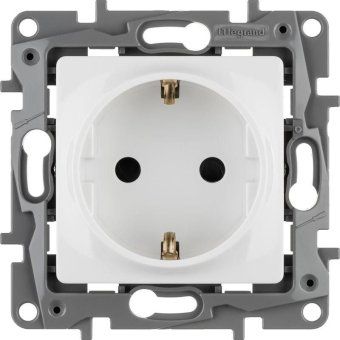 розетка 1-м сп etika 16а ip31 250в 2p+e с заземл. защ. шторки немецк. стандарт винтов. клеммы механизм бел. leg 672222 от магазина Штепсель и батарейка. - фото_3