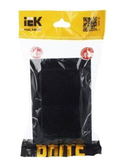 розетка 2-м сп brite рсбш12-3-44-брч 16а в сборе ip44 с крышкой черн. iek br-r26-16-44-k02-f от магазина Штепсель и батарейка. - фото_4