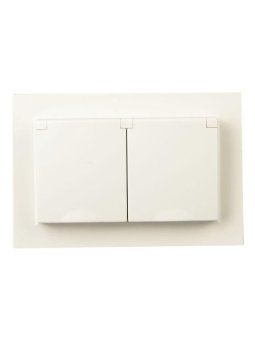 розетка 2-м сп brite рсбш12-3-44-бркр 16а в сборе ip44 с крышкой беж. iek br-r26-16-44-k10-f от магазина Штепсель и батарейка. - фото_2