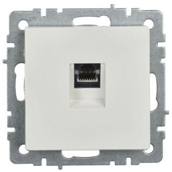 розетка компьютерная сп rj45 кат.6 brite рк11-брб механизм бел. iek br-k10-2-k01 от магазина Штепсель и батарейка. - фото_3