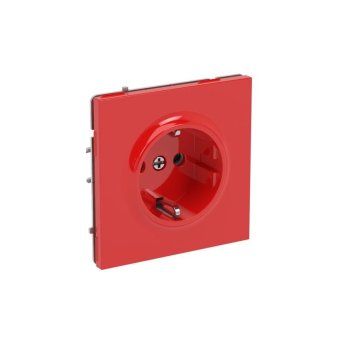 розетка силовая kant 2p+e защ. шторки красн. сатин dkc 7001003 от магазина Штепсель и батарейка. - фото_2
