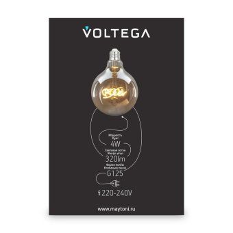 лампа светодиодная филаментная loft 271 g125 4вт 2500к e27 voltega 8555 от магазина Штепсель и батарейка. - фото_3
